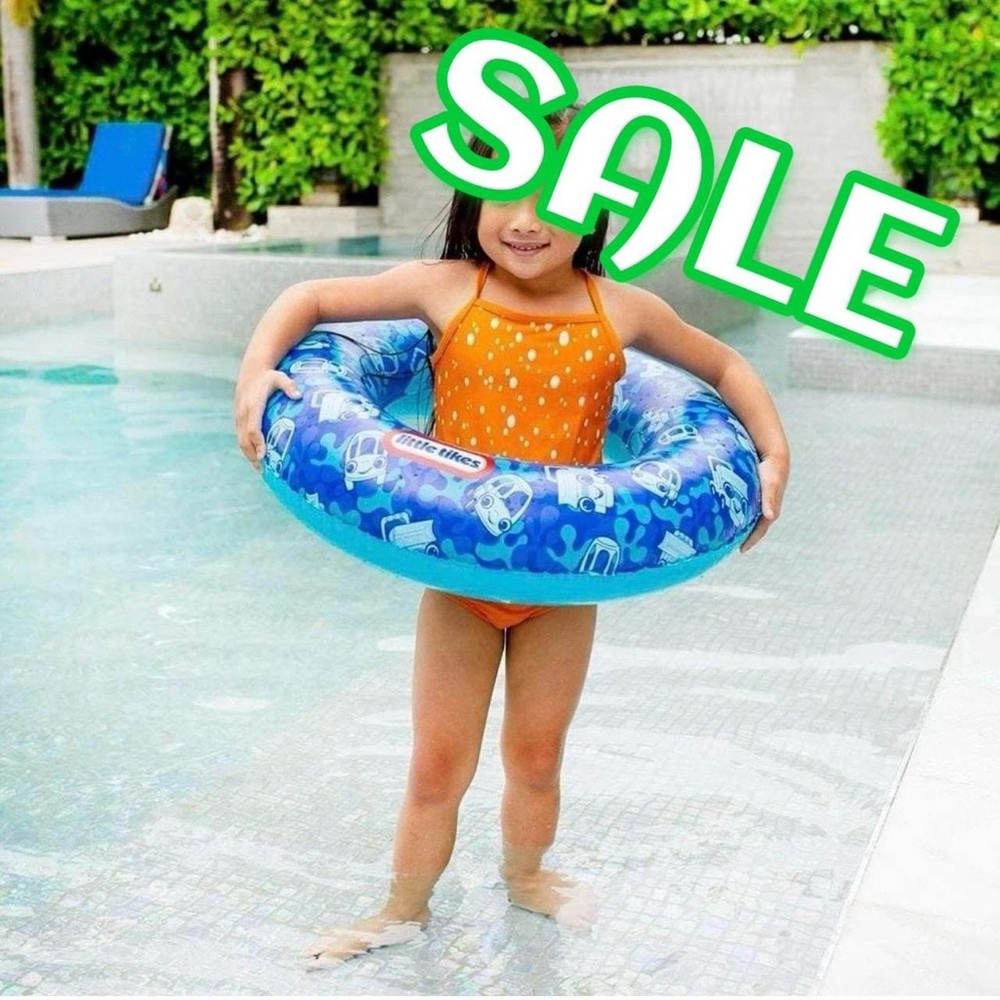 ‼️FINAL CLEARANCE SALE‼️Little Tikes Inflatable Blue Pool Beach Tube Swim Ring